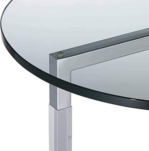 Table basse ronde moderne de luxe en acrylique Petite table à thé avec design rétro décontracté Ensemble pour salon - Product Image 3