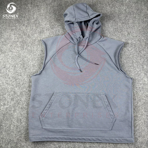 <b>Personalised</b> Private Label Custom Sleeveless Workout Hoodie Training <b>Vest</b> - Product Image 1