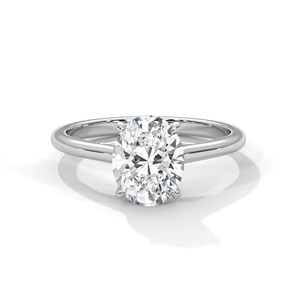 Bague Solitaire Ovale 2.0ctw en Zircon Cubique, Argent Sterling 925, Classique Treillis, Bague de Fiançailles, Bijoux de Mariage de Luxe, Bague de Mariage - Product Image 1
