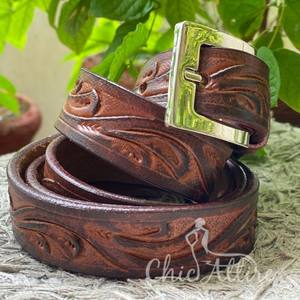 เข็มขัดหนังแท้สำหรับผู้ชายเข็มขัดหนังแท้มีสไตล์มาใหม่เข็มขัดหนังแท้ไร้ที่ติ - Product Image 1