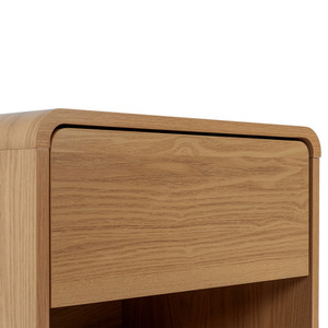 Mesita de noche con estilo nórdico de estilo francés de alta calidad curvada con cajón, muebles de dormitorio - Product Image 4