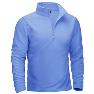 Classic <b>Mens</b> Half <b>Zip</b> top <b>Fleece</b> Sweatshirt 410 GSM Heavy Cotton Soft Interior OEM & ODM Embroidery Factory Direct Supply - Product Image 5