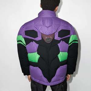 Fashion Designer Men's Puffer Jacket | Warm Waterproof Windproof <b>Stand</b> Embroidery Customizable Outdoor Winter Unisex Quilted - Product Image 2