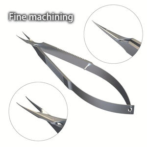 Tijeras de microresorte de acero inoxidable con agarre antideslizante de alta precisión para bordado, costura, recorte de cejas, diseño duradero afilado - Product Image 3