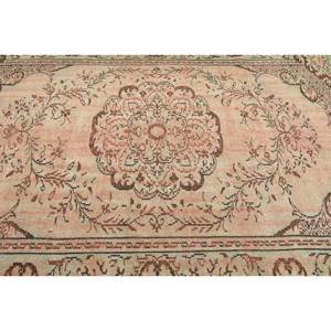 Alfombra turca de área grande, diseño clásico de retazos rosa y verde, alfombra grande de lana rectangular abstracta de 6x9 pies para adolescentes que viven en látex - Product Image 5