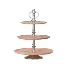 Soporte de pastel de madera de alta demanda a precios razonables indio hecho a mano última exhibición de pastel bandeja de pastel real de madera soporte de pastelería - Product Image 6