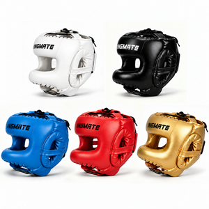 อุปกรณ์ป้องกันศีรษะสำหรับชกมวย RINGMATE Deluxe Cross Bar รุ่น Face Saver |   หมวกนิรภัยสำหรับฝึกอบรมมืออาชีพ PU เป็นมิตรกับสิ่งแวดล้อม โรงงานผลิตโดยตรง รับผลิตแบบ OEM ODM - Product Image 1