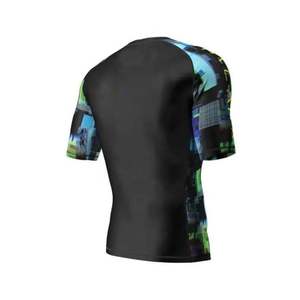 Compra alta calidad media manga Rash Guard sublimación personalizada secado rápido equipo atlético BJJ MMA Jiu Jitsu estilo Rash Guards - Product Image 2