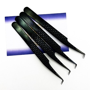 Pinzas de pestañas antiestáticas de precisión de acero inoxidable de Color personalizado respetuosas con el medio ambiente, aislamiento de megavolume, punta afilada - Product Image 4