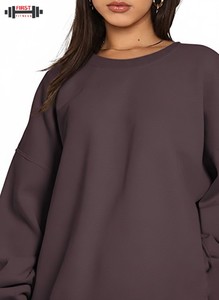 Sudadera de Moda Urbana para Mujer, Nueva y Popular, con Logotipo Personalizado en la Parte Delantera, de Algodón Estampado, Mangas Largas, Informal y Cálida para el Invierno 2025 - Product Image 4