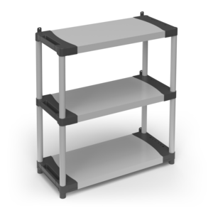 Scaffale a 3 Ripiani in Resina PVC e PP, Capacità di Carico 80kg, 80x40x85cm - Product Image 1