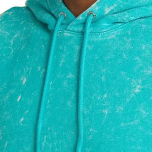 Sweat à capuche en coton épais personnalisé 400 GSM sans ficelle pull vintage délavé hiver sweats à capuche surdimensionnés délavés à l'acide pour hommes OEM - Product Image 2