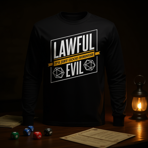 Lawful Evil RPG Player Alignments Tank Top T-shirt à manches longues - Product Image 3