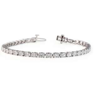 4.70 Carat Oval Lab Diamond Tennis <b>Bracelet</b> Elegant Diamond <b>Bracelets</b> & <b>Bangles</b> - Product Image 1