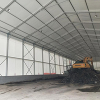 Auvent extérieur en PVC de 15m pour atelier, stockage industriel personnalisé, tente en toile étanche pour entrepôt pour événements