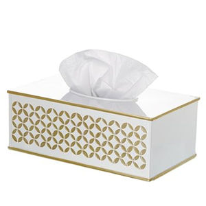 Distributeur de mouchoirs en métal doré classique porte-serviettes accessoires de vaisselle modernes pour bureau à domicile organiser accessoire de comptoir - Product Image 2