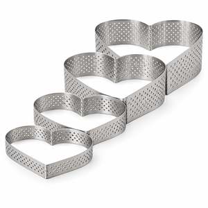 Anillo de Tartán Fida con Corazón Perforado, Altura 5 cm, Acero Inoxidable, Juego de 7 - Product Image 2