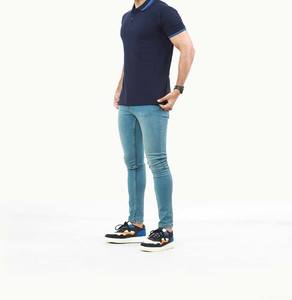 Polo d'été à col montant pour homme 100% coton Style occidental anti-rétrécissement court tricoté par sublimation grande taille OEM - Product Image 4