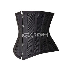 Corset amincissant en maille noire personnalisé OEM/ODM pour femmes, ajustable - Product Image 3
