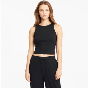 Débardeur à séchage rapide sans couture de haute qualité pour femmes respirant décontracté sans manches avec décoration en dentelle recadrée conception unie vierge - Product Image 2