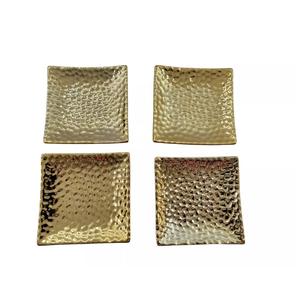 Ensemble de sous-verres en cuir véritable de forme ronde simple et en métal argenté avec logo personnalisé de qualité supérieure - Product Image 6