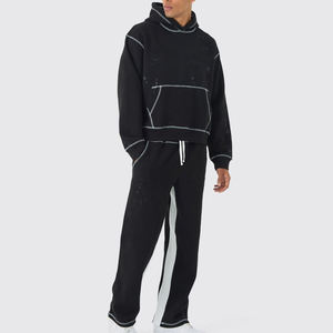 ชุดวอร์มของผู้ชายผ้าฝ้าย100% โอเวอร์ไซส์สำหรับวิ่งจ๊อกกิ้งระบายอากาศได้ดีสำหรับฤดูหนาวโลโก้ออกแบบได้ตามต้องการ - Product Image 2