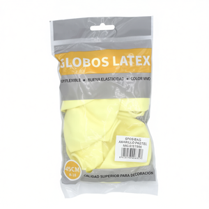 Palloncini in Lattice Decotex 45Cm Giallo Pastello R18 per Decorazioni Festive - Product Image 2