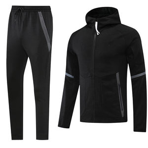 Ensemble complet personnalisé pour hommes survêtement de sport en coton nouvelle saison veste de football d'hiver vêtements d'extérieur à fermeture éclair tenue de football d'équipe de club solide - Product Image 1