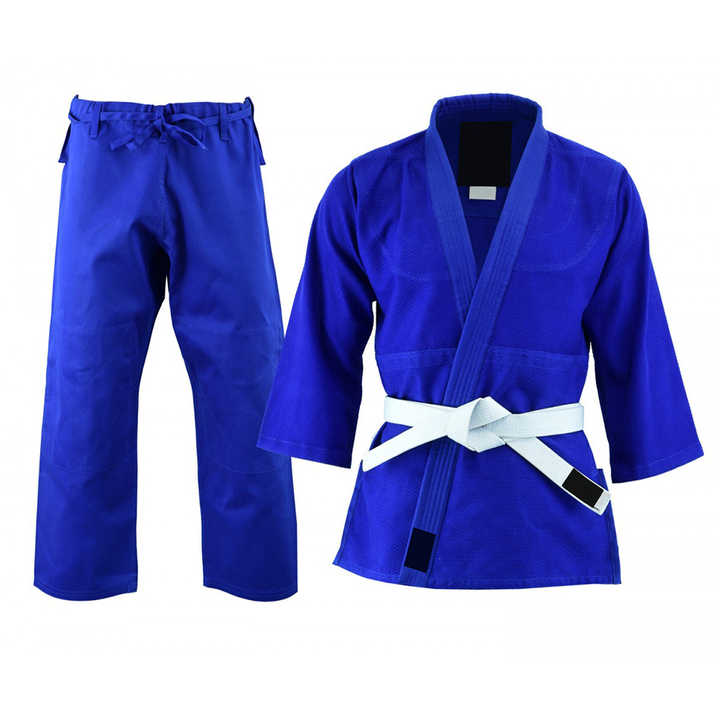 Uniforms Plain Bjj Gi, Custom Made Bjj Gi Customer Sizing USA/CA Blue Color Martial Arts Comfortable Judo Gi