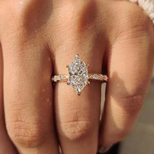 Bague de fiançailles vintage en diamant de taille marquise néerlandaise, certifiée IGI, clarté VS, couleur F/EF - Product Image 6