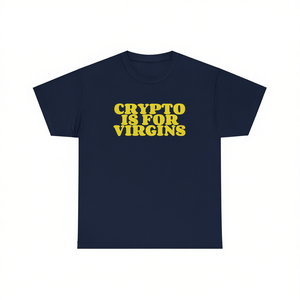 Camiseta Crypto Is For Virgins unisex para adultos, manga corta, cuello redondo, estampado en serigrafía, regalo promocional - Product Image 3