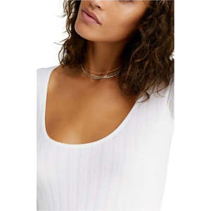 Free People Top casual da donna Lucky You Layering Top bianco taglia X-Small - Product Image 3