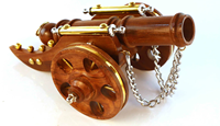 Artisanat nautique antique Décor de bureau en bois Arme Artillerie Jouets Cadeaux Décoration en bois Cadeau Pièce maîtresse antique Arme en bois