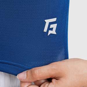 T-shirt de sport à manches longues en tricot bleu marine W024 - Product Image 6