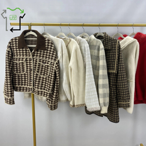 Vente en gros Manteau confortable en fourrure de vison de seconde main de haute qualité, Manteau chaud en fourrure de vison, Vêtements d'occasion Ballots Automne/Hiver Nouveau Manteau de parfum