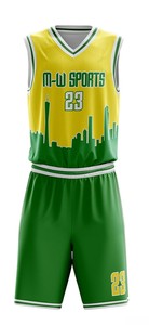 Juego personalizado de ropa de baloncesto por sublimación para hombres, diseño de sarga de aparejos con características antibacterianas para equipos universitarios - Product Image 2