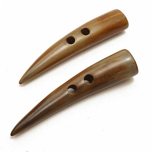 Fermeture en cuir personnalisée Patch en cuir vintage Bouton à bascule en corne de buffle pour manteaux et vestes longues - Product Image 5