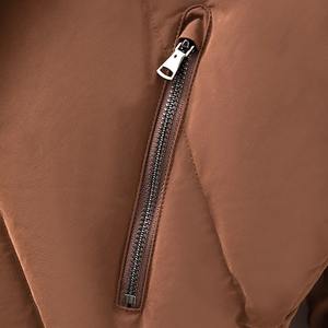 Chaquetas acolchadas de invierno de lujo para mujer 90% abrigo de ganso blanco cuello con capucha tela de lona ligera bolsillo ropa de mujer - Product Image 6