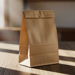 Eco Friendly Classic Kraft Paper Bag with Promotion & Supermarket Use for Food <b>Packaging</b> Takeaway Lunch and Bakery - Product Image 3