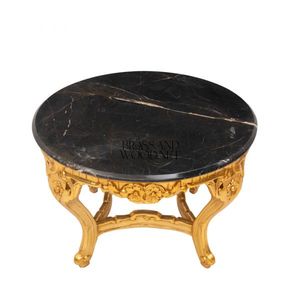 Mesa de Entrada de Lujo con Cubierta de Mármol y Acabado Dorado - Product Image 1