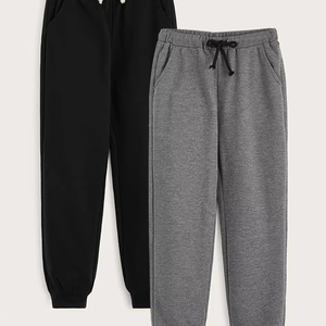 Pantalones Deportivos Rixo Enterprises para Hombre, Ligeros, Transpirables, de Secado Rápido, Rectos, de Poliéster/Algodón, con Laterales Elásticos - Product Image 2