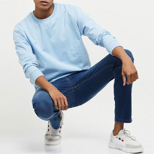 <b>Men's</b> 100% Cotton Crew Neck Sweatshirts Breathable Regular Fit <b>Pullover</b> Streetwear Plain Design Winter Season Hoodies Wholesale - Product Image 5