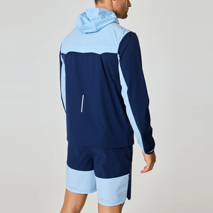 Veste coupe-vent pour homme à deux couleurs avec logo personnalisé, technique de broderie sur tissu - Product Image 2