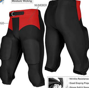 Black & <b>Red</b> Compression Pants with Adjustable Belt and High-Performance Design Athletic Sportswear for Training Fitness Comfort - Product Image 6
