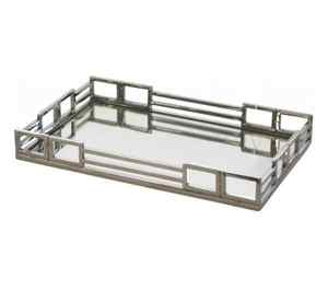 Beau plateau de service en métal plateau de vanité plateau de conception moderne pour des utilisations de salle de bains et de cuisine - Product Image 5