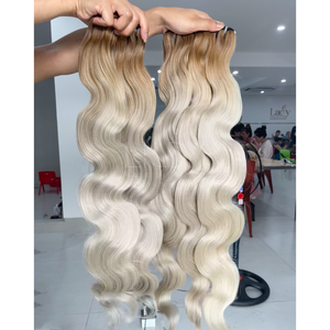 100% paquets de couleur de vague de corps de cheveux humains vietnamiens avec frontal ou fermeture cheveux bruts pour faire des perruques - Product Image 4