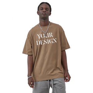 Haute qualité 100% coton hommes T-Shirt en gros pas cher Logo personnalisé impression surdimensionnée 230 grammes conception en gros - Product Image 2