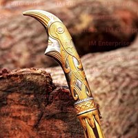 God of War Axe-Haches de combat et de guerre celtiques Viking en acier inoxydable avec manche en bois Cadeau personnalisé personnalisable pour bricolage