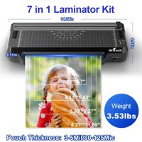 OL292 Machine à plastifier thermique 4-en-1 A4, plastifieuse compacte pour bureau, sans bulles, avec protection contre la surchauffe