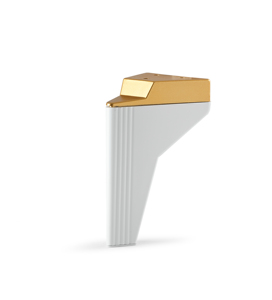 ขาวีนัสพลาสติกสีขาว14ซม. ขาเฟอร์นิเจอร์รูปตัวทีดีไซน์ทันสมัยสำหรับอพาร์ทเมนต์โซฟาทีวีห้องนอนบ้านสำนักงาน-ใช้งานหนักง่าย - Product Image 1